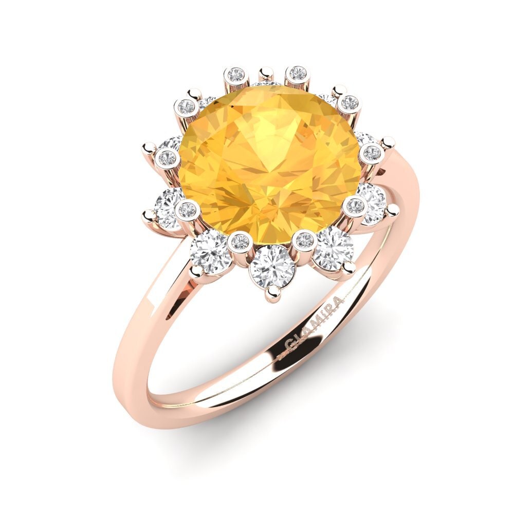 9K Rose Gold Engagement Ring Silanna