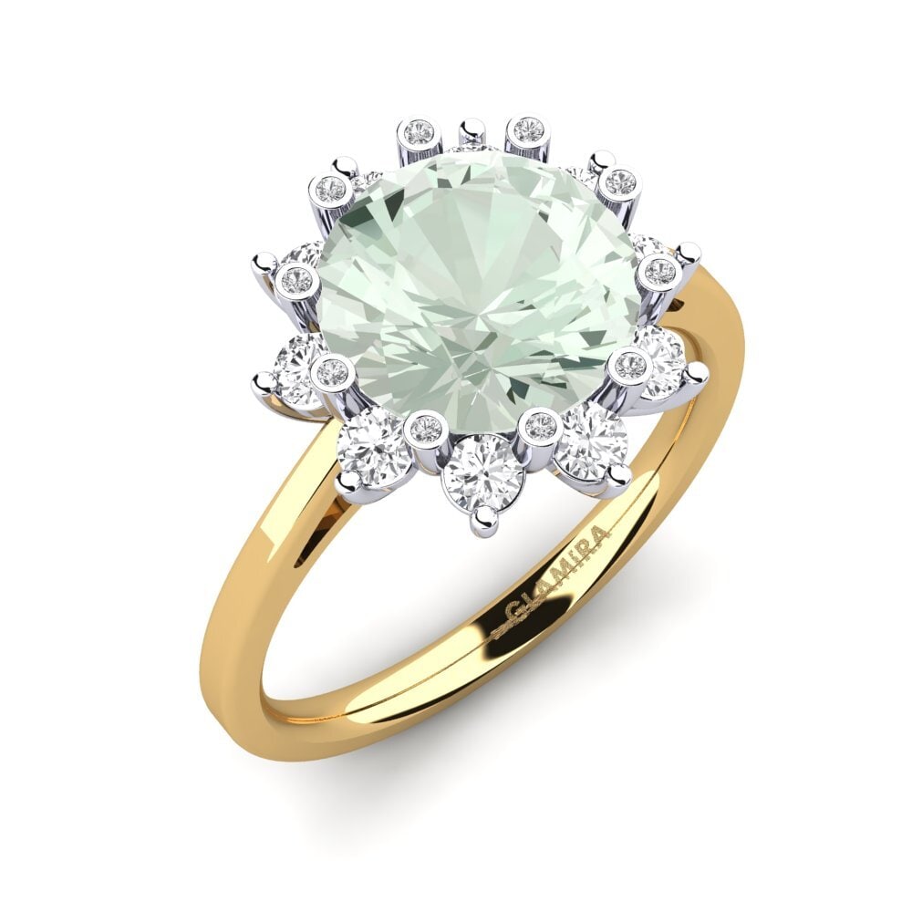 14K Geel & Wit Goud Verlovingsring Silanna