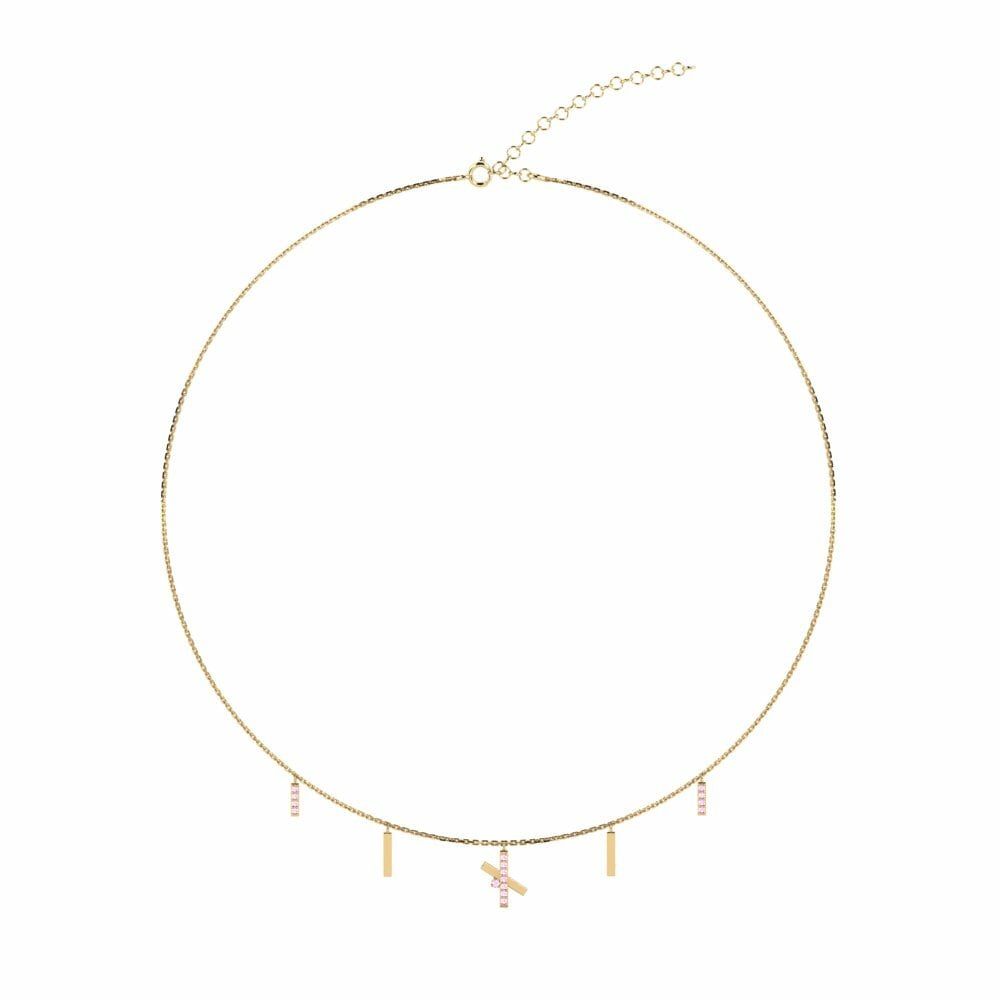 Saphir Rose Collier Collier tour de cou pour femme Simeio
