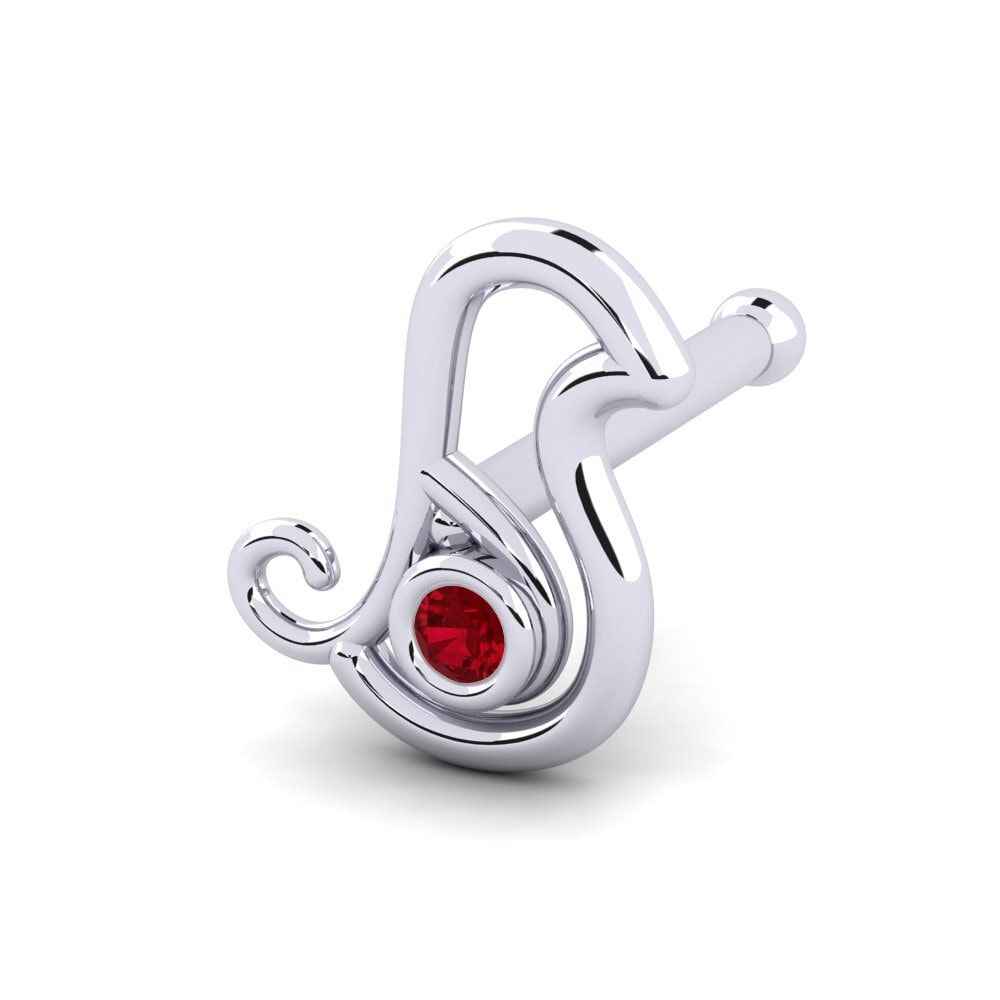 Zircone Rouge Piercing Nez Simile
