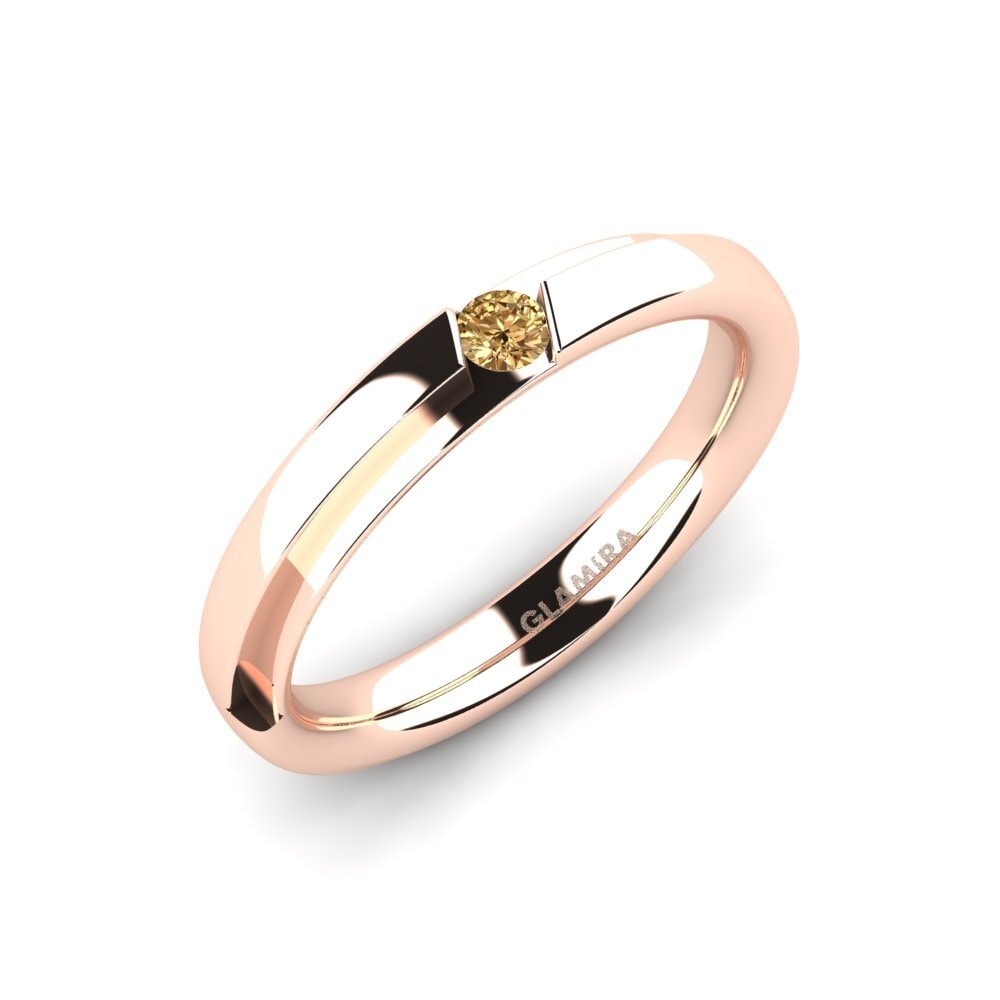 Rotgold 750 Brauner Diamant Damenring Simone