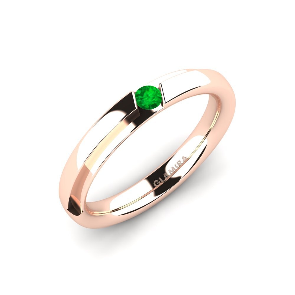 Rotgold 750 Smaragd Damenring Simone