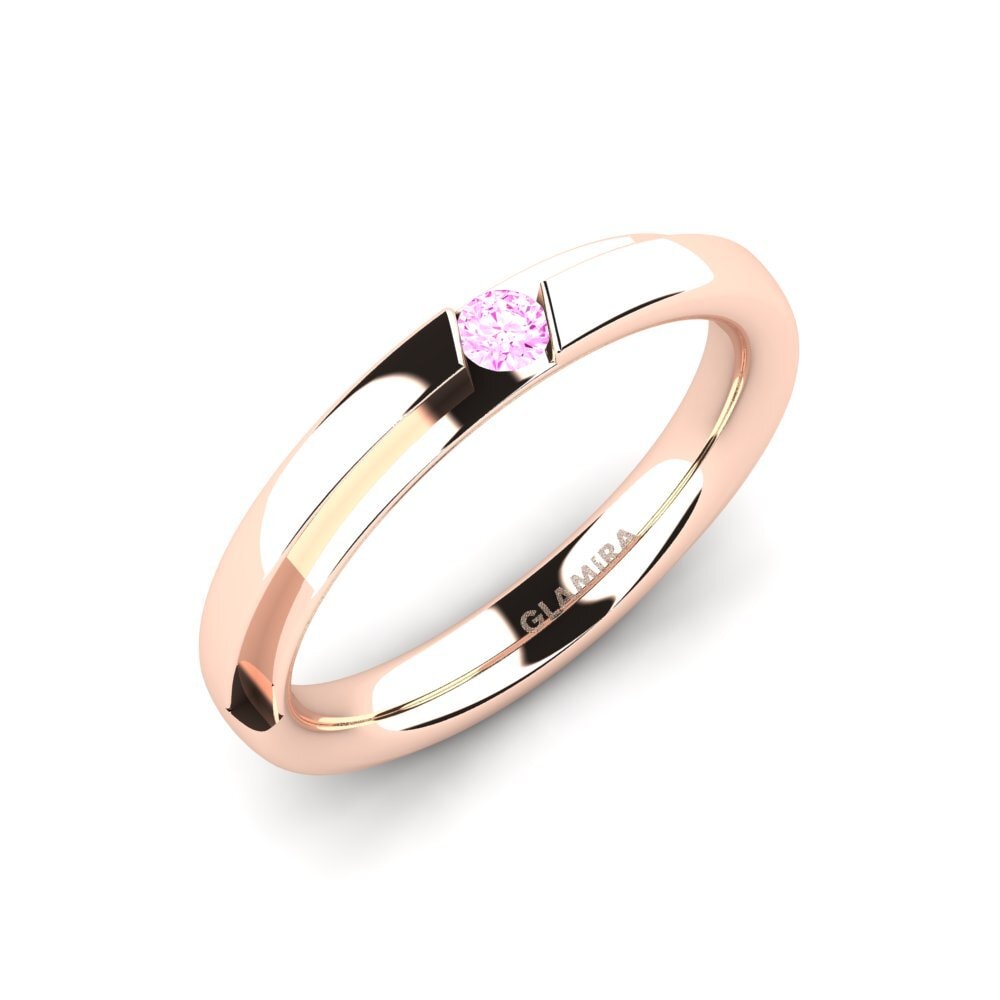 Rotgold 750 Rosa Saphir Damenring Simone