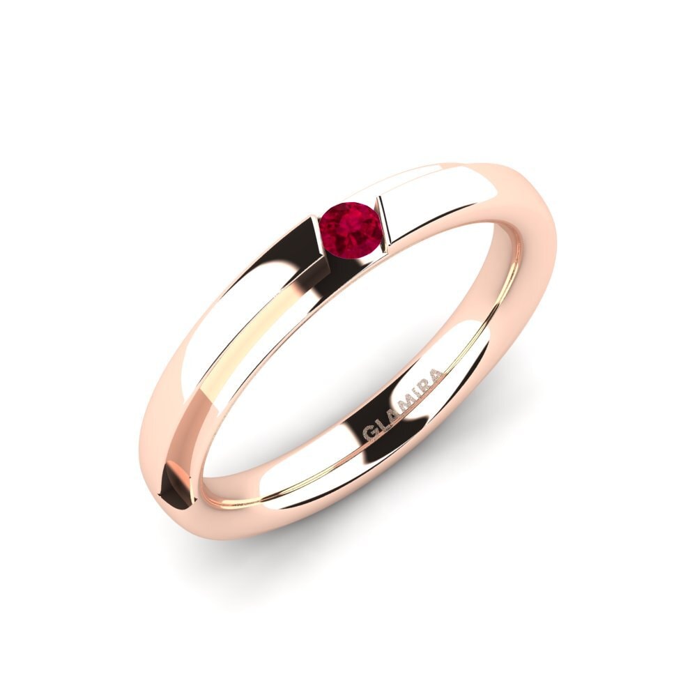 Rotgold 750 Rubin Damenring Simone