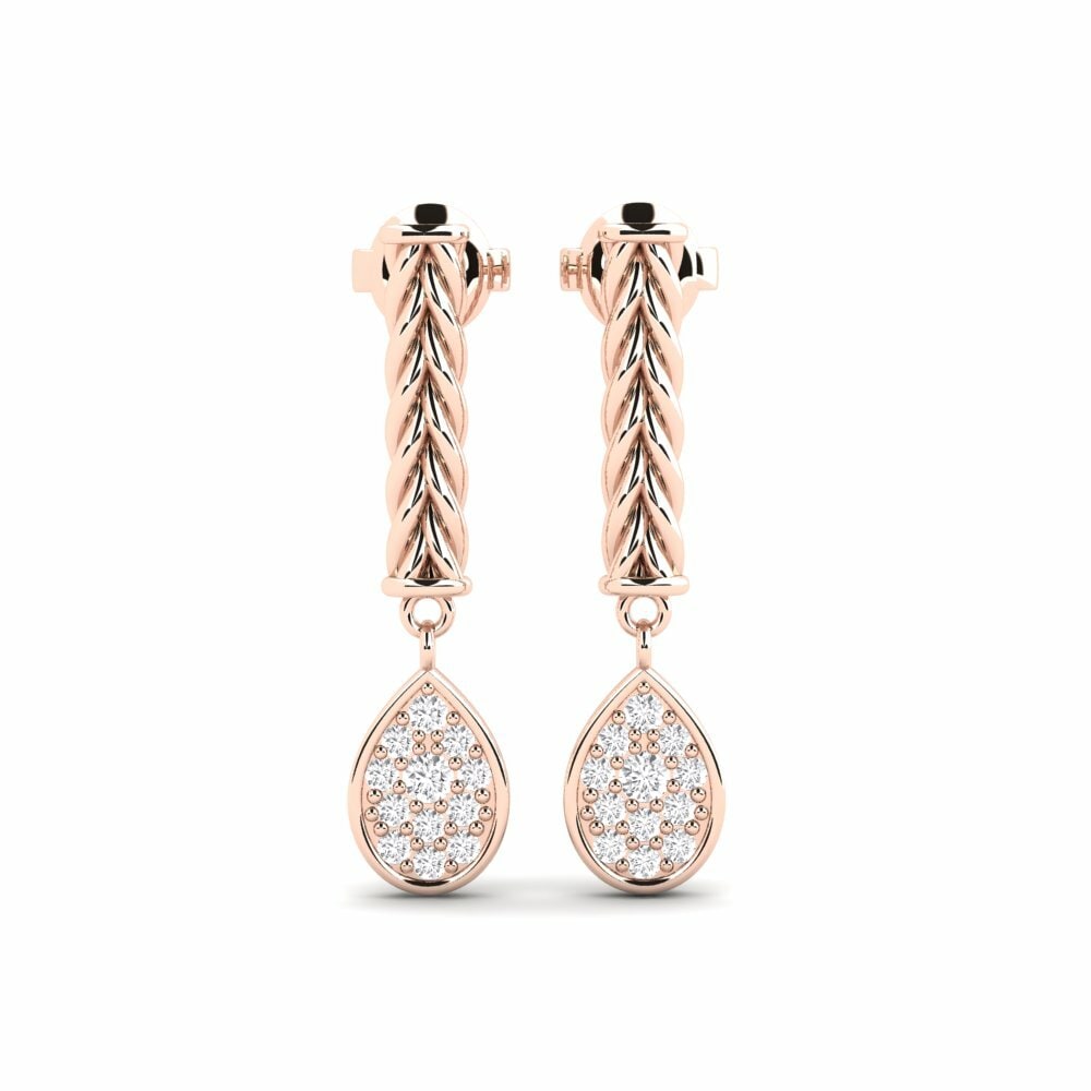 14k Rose Gold Women's Earring Singlealot