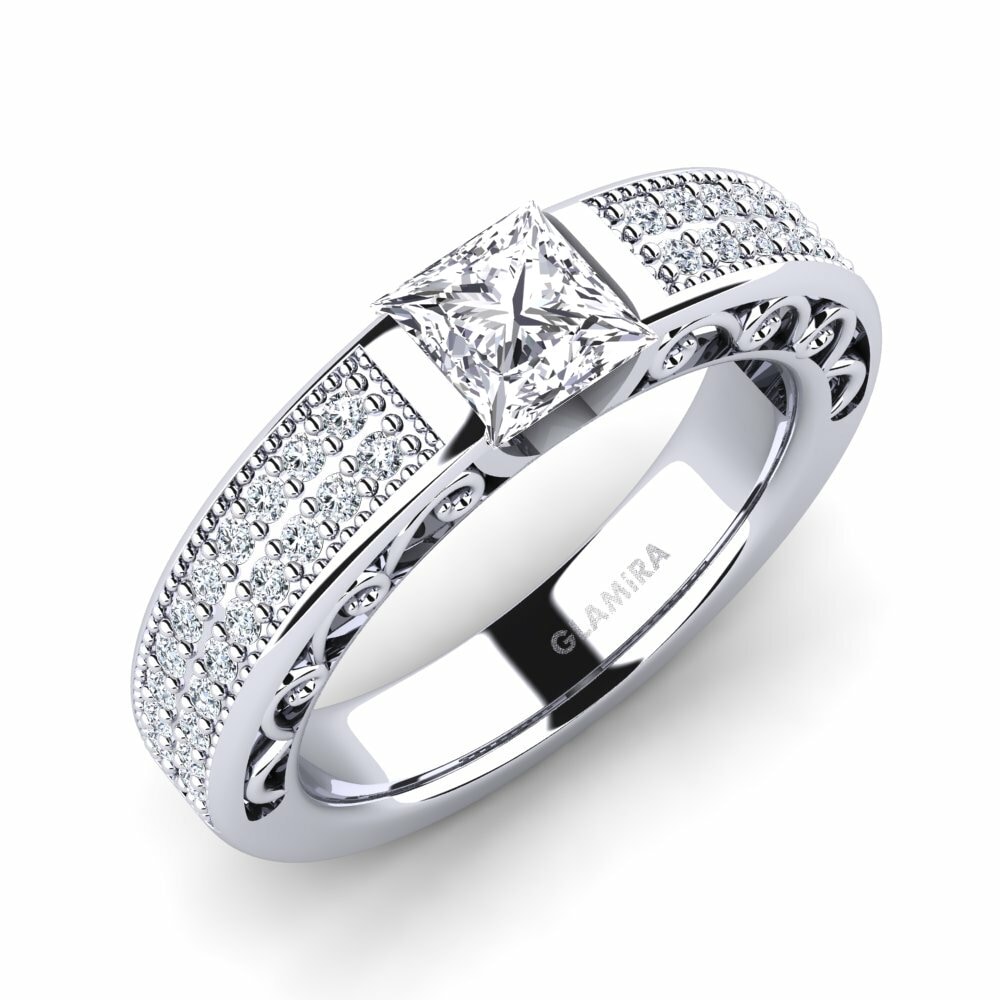 Tension Engagement Rings Siplora 585 White Gold Diamond