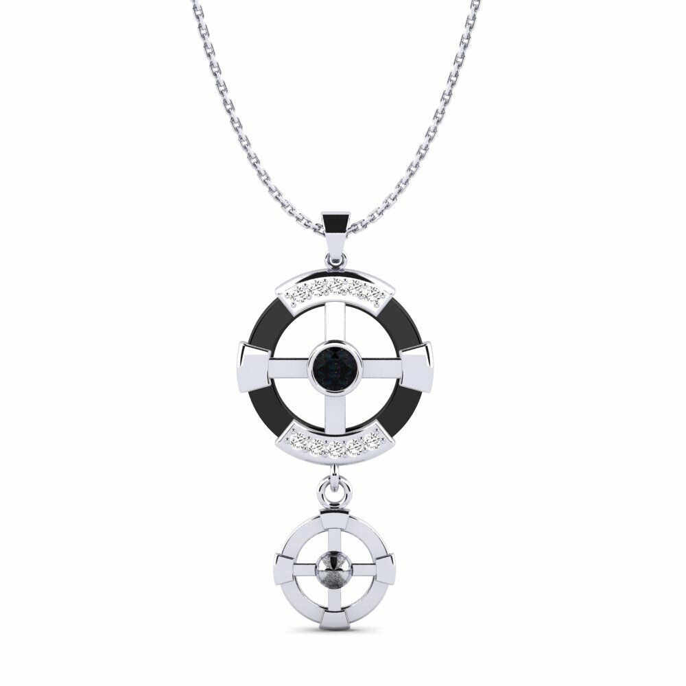 White Silver Black Opal Women's Pendant Siqueiros