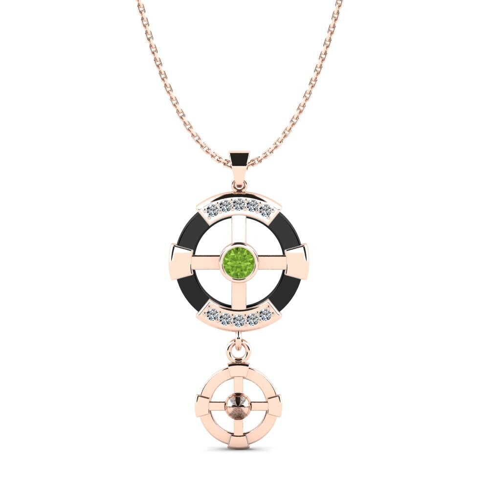 14ct Rose Gold Peridot Women's Pendant Siqueiros