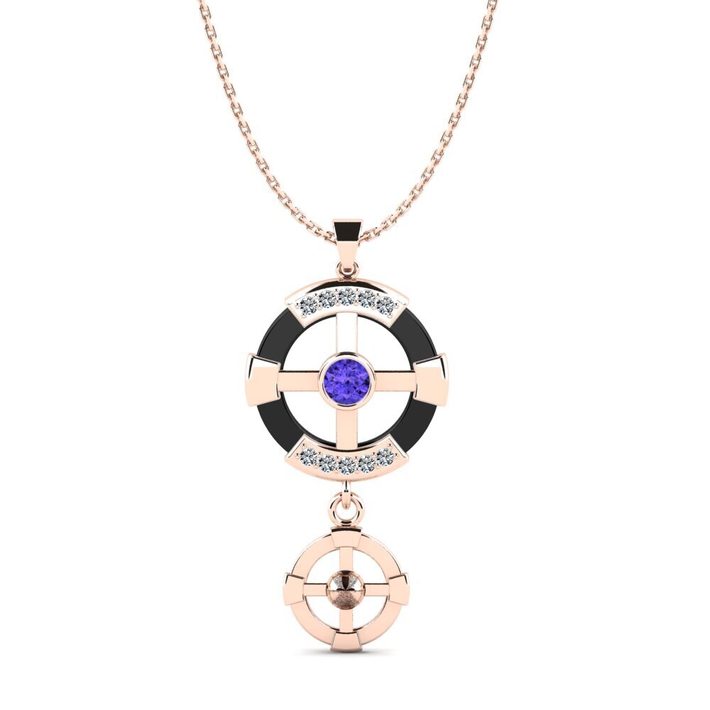 9ct Rose Gold Tanzanite Women's Pendant Siqueiros