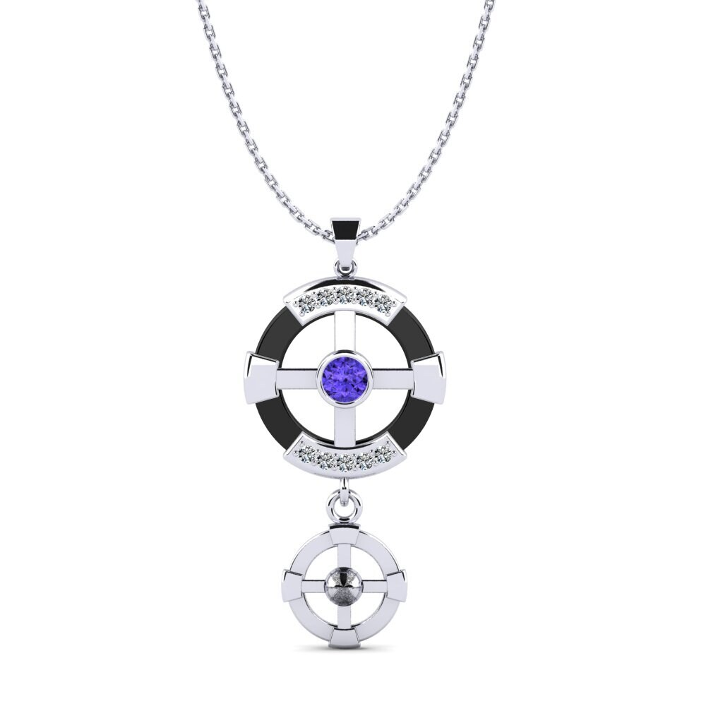 950 Platinum Tanzanite Women's Pendant Siqueiros