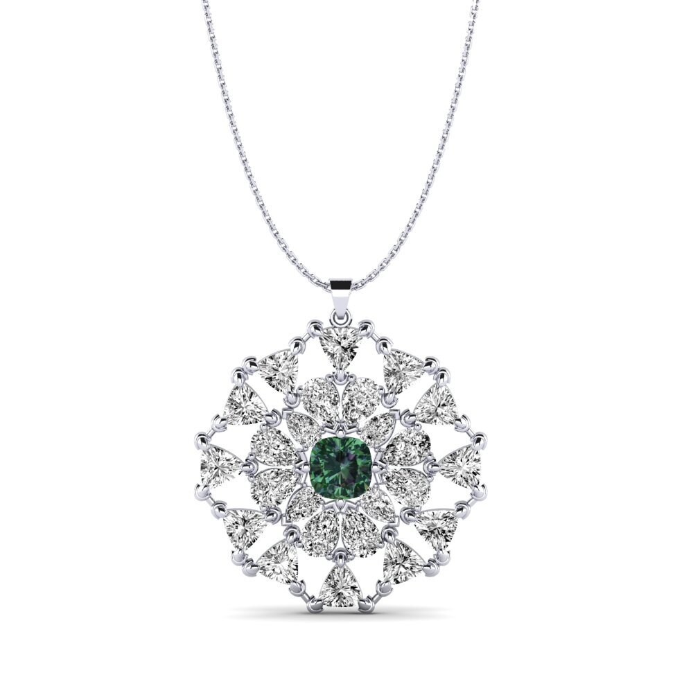 Cushion Mystic Topaz Women's Pendant Sirennos