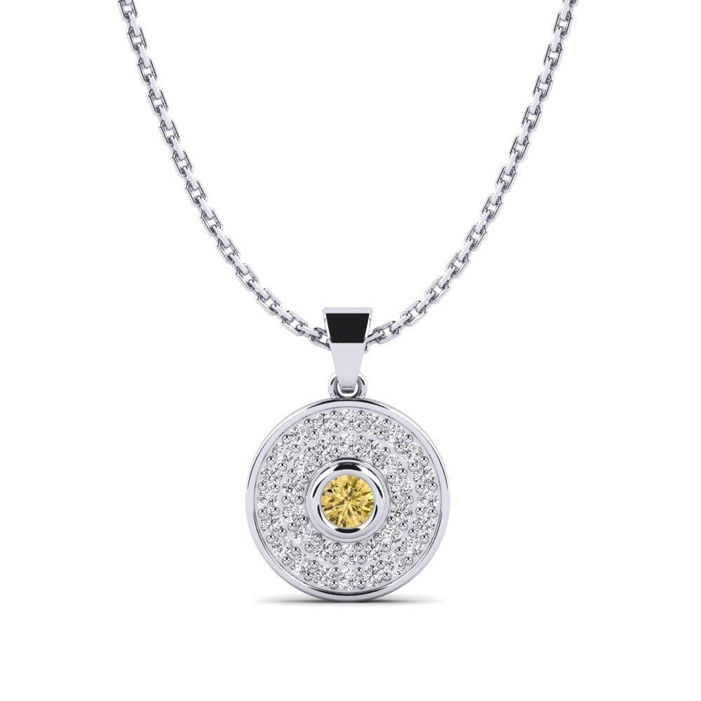 Diamante Amarillo Colgante de Mujer Siskin