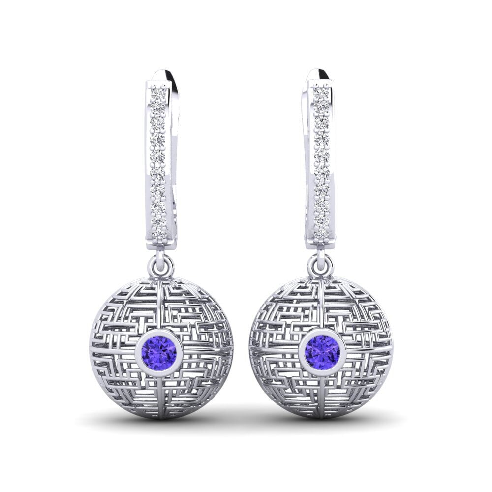 18ct White Gold Tanzanite Women's Earring Siu