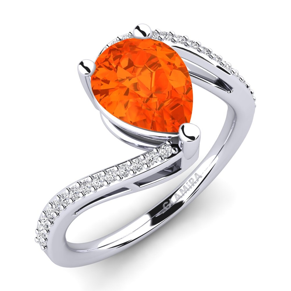 Fire Opal Engagement Ring Sivania