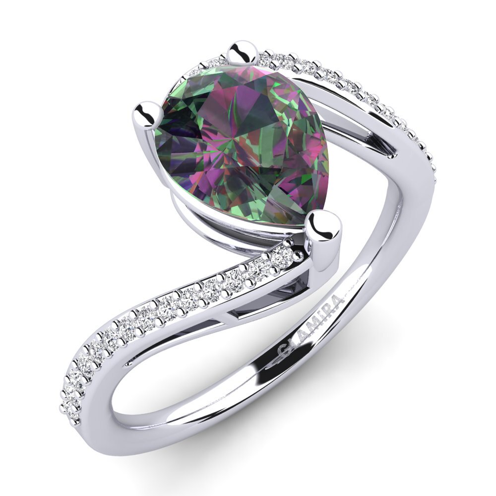 Mystic Topaz Engagement Ring Sivania