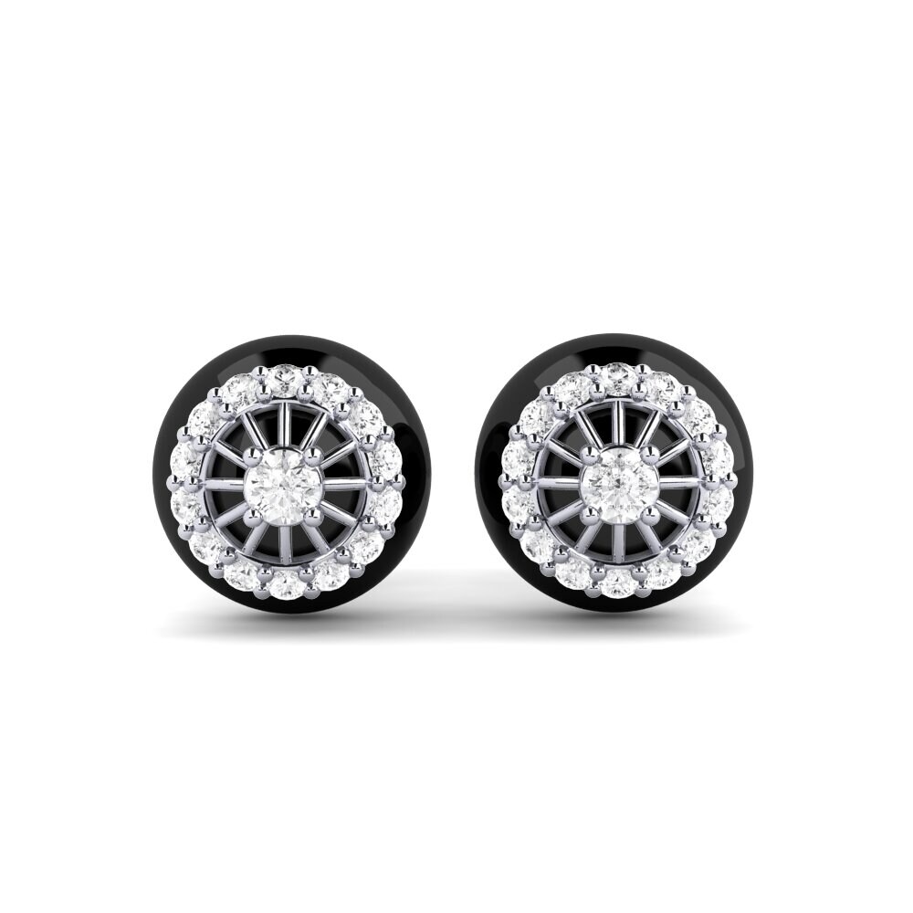 925 Prata de lei diamante-safira Brincos Feminino Sjoberg