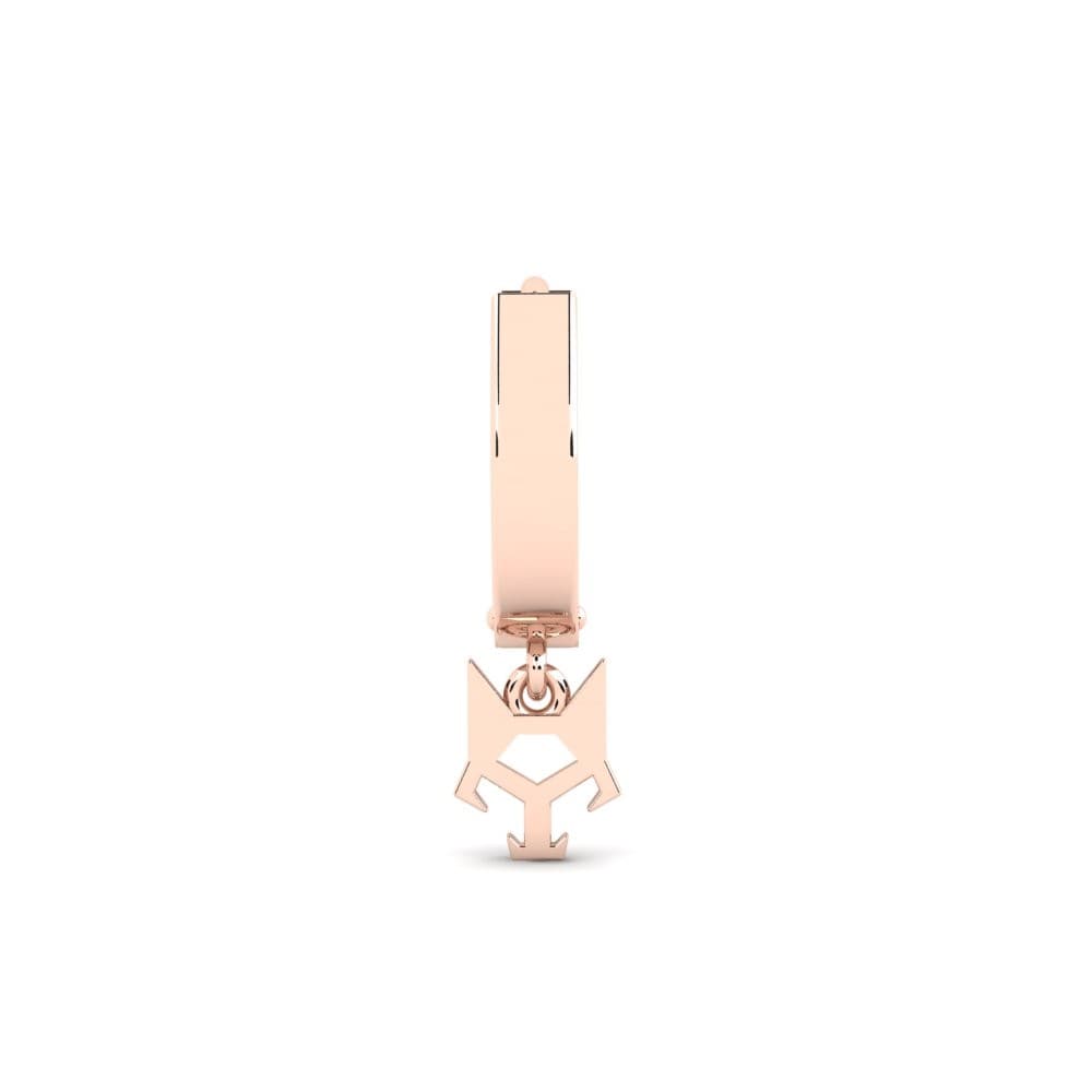 14k Oro rosa Pendiente para hombre Skizze