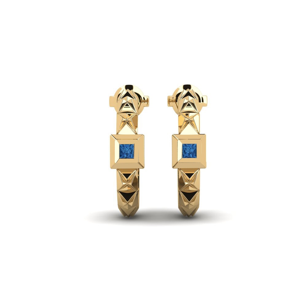 Dark Blue Zirconia Women's Earring Skwaya