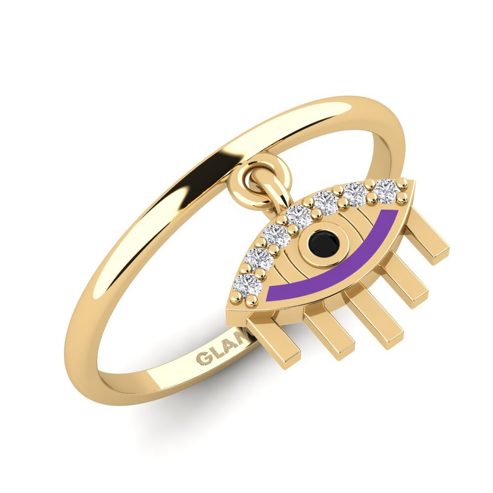 Schwarzer Saphir Ring Skydda