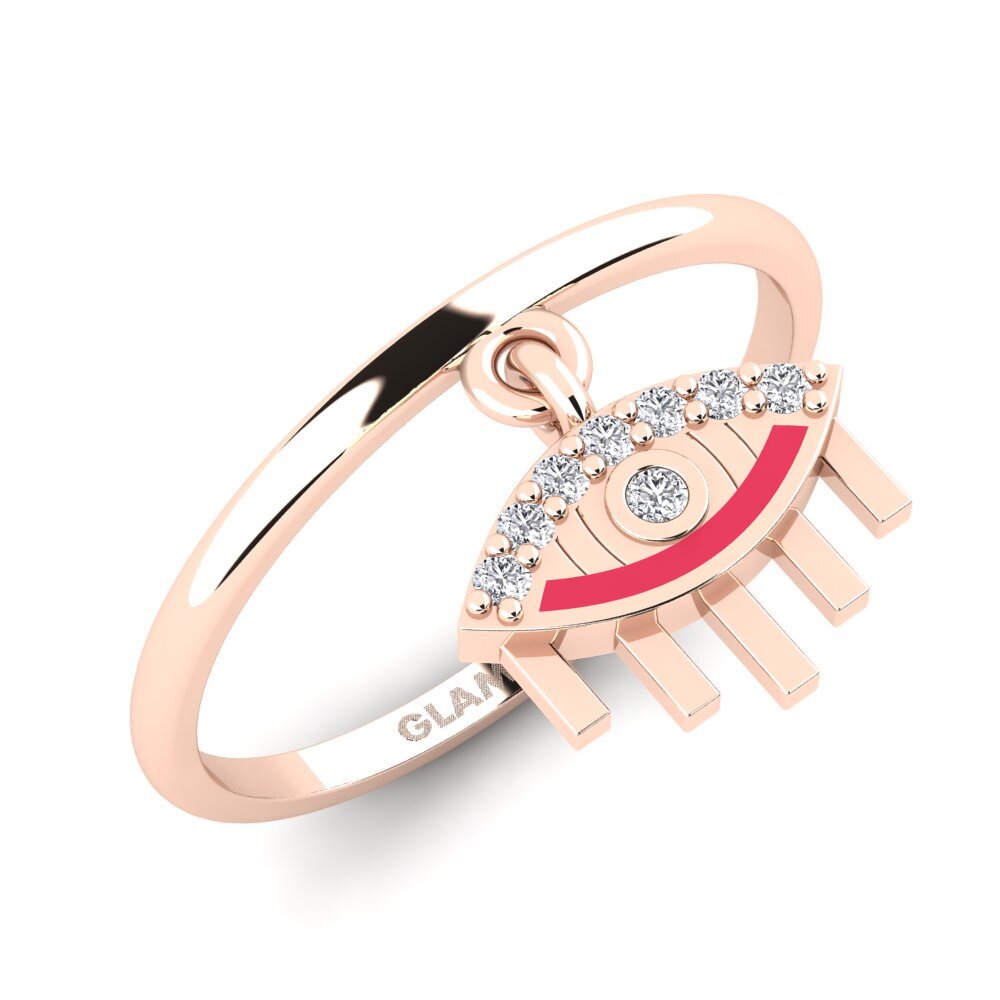 9ct Rose Gold Diamond Ring Skydda