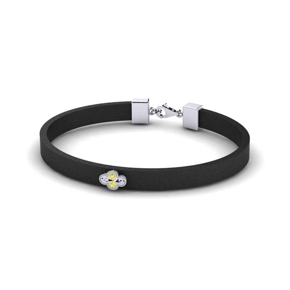 950 Palladium Yellow Sapphire Men's Bracelet Skylar