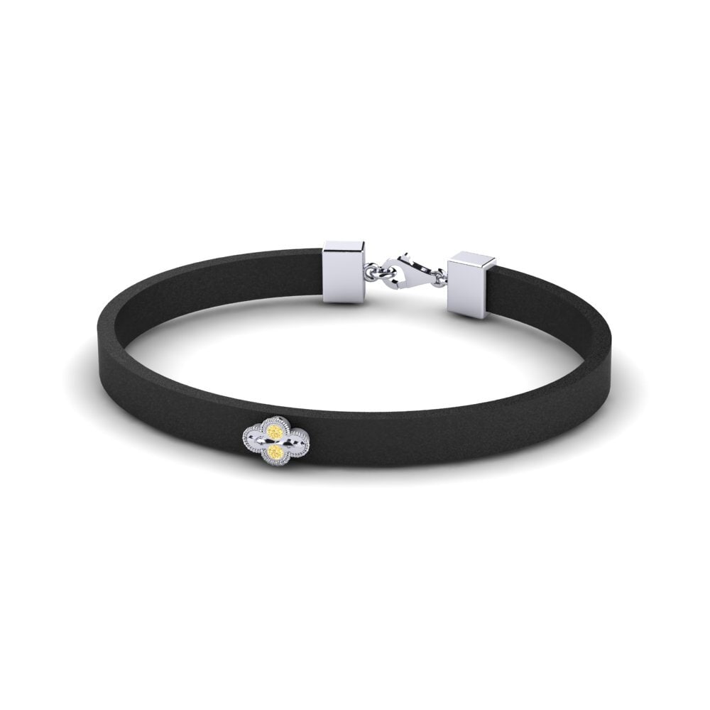 950 Palladium Yellow Diamond Men's Bracelet Skylar