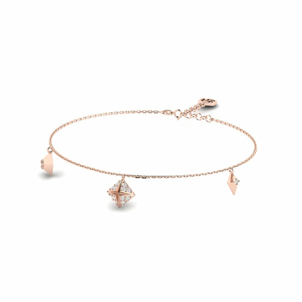 9k Oro Rosa Pulsera de Mujer Slawa