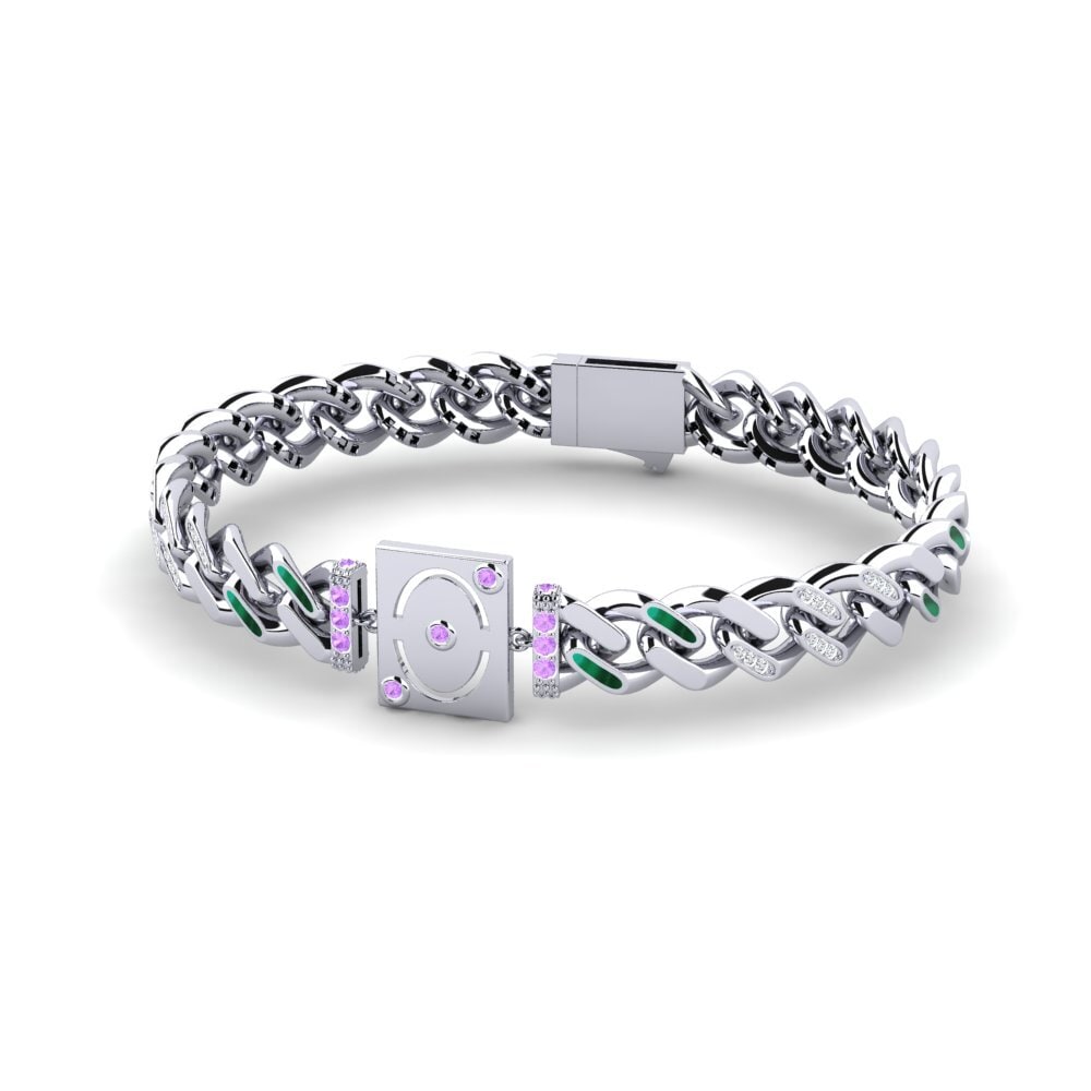 Round Amethyst Women's Bracelet Slidates