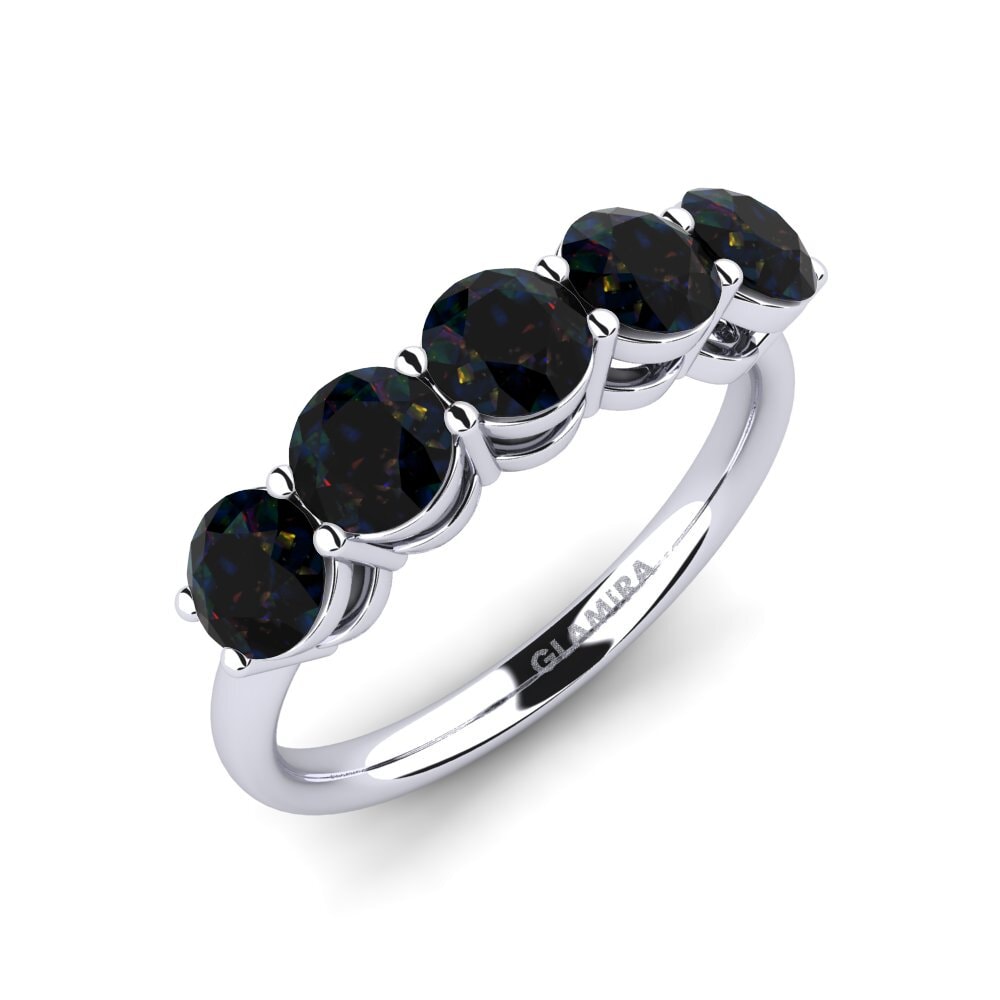 Opale Noire Bague de fiançailles Sloop