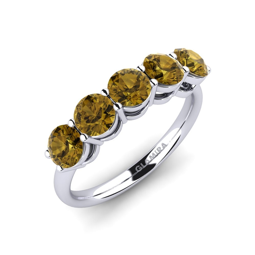 Brown Zircon Engagement Ring Sloop