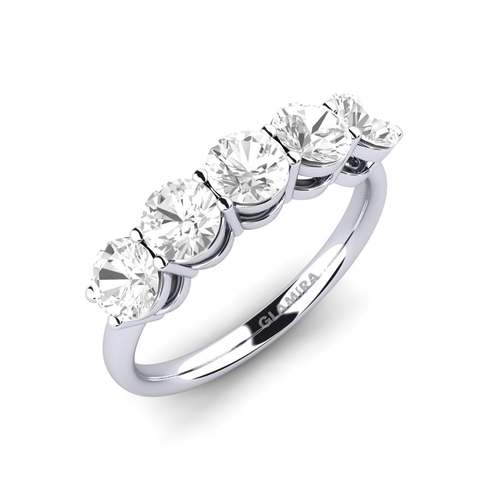 Saphir Blanc Bague de fiançailles Sloop