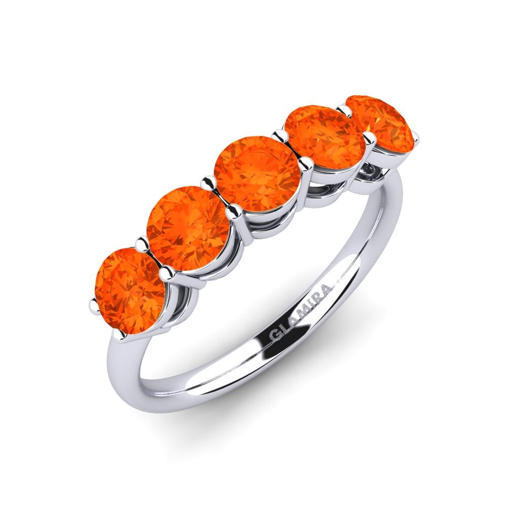 Ópalo Fuego Anillo de compromiso Sloop