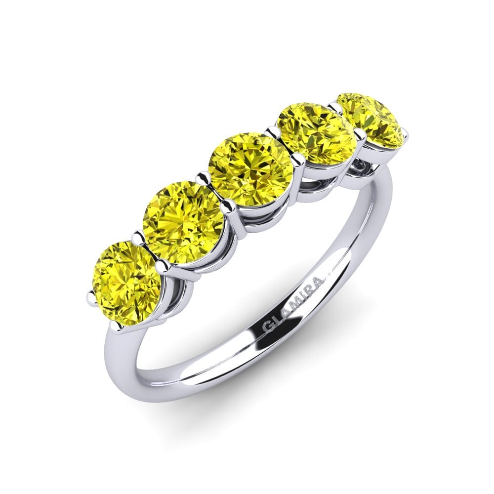 Diamant Jaune Bague de fiançailles Sloop