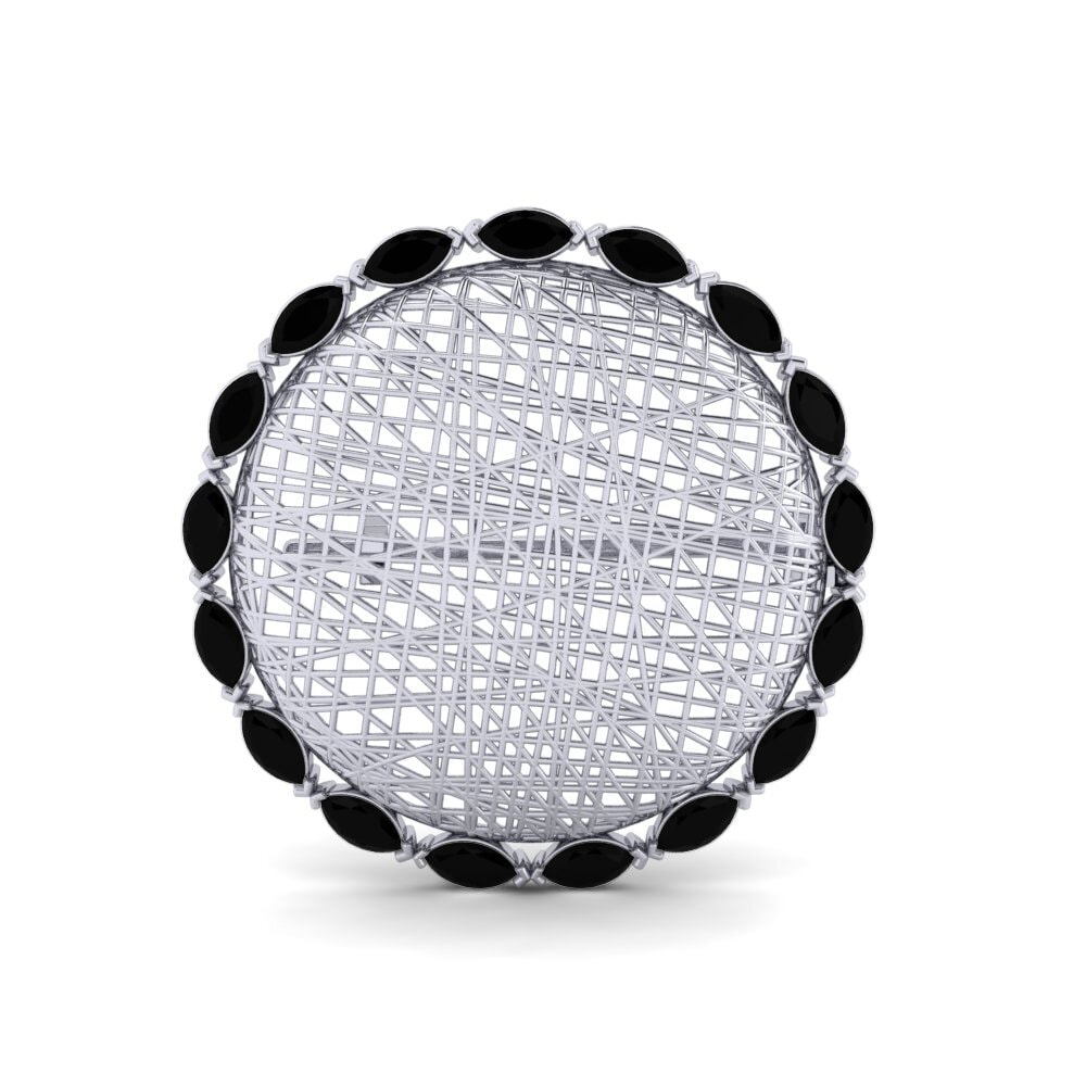 Black Sapphire Brooch Slusser
