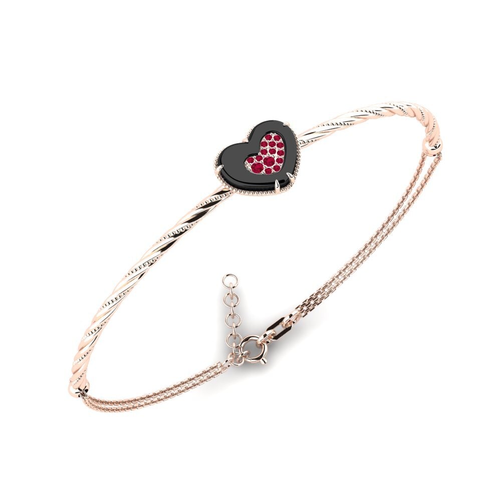 18k Oro Rosa Rubí Pulsera de Mujer Snapp