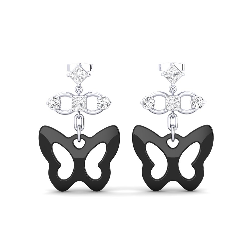 925 Prata de lei diamante-safira Brincos Feminino Sneaselis