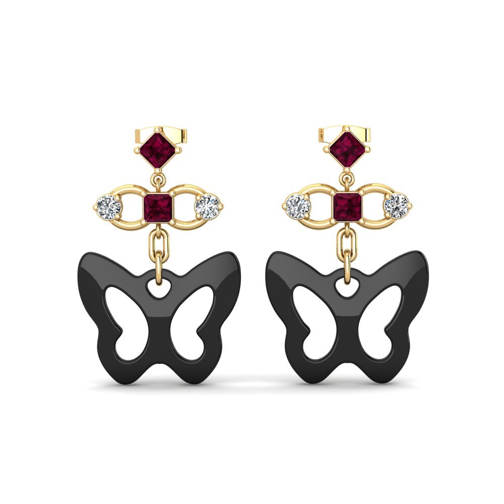 Rhodolite Garnet Women's Earring Sneaselis