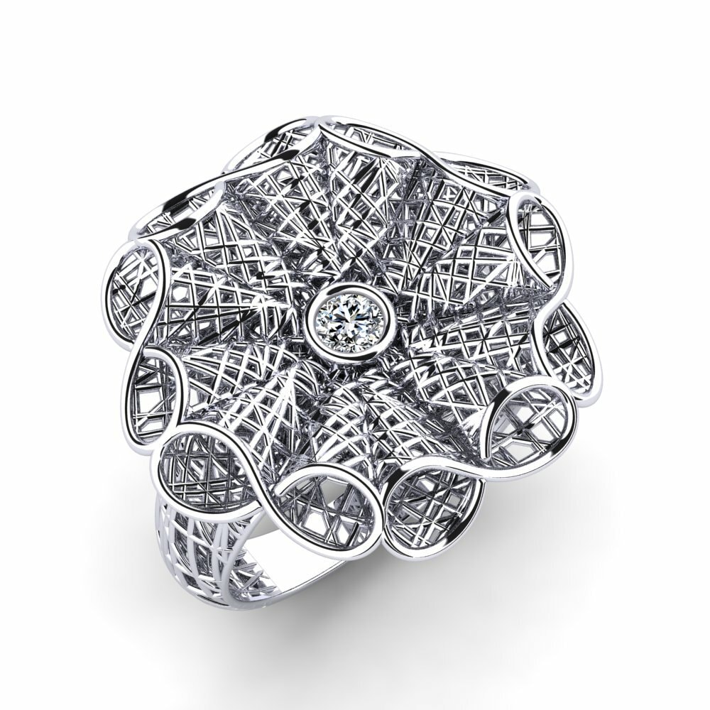 950 Palladium Ring Snowdrop