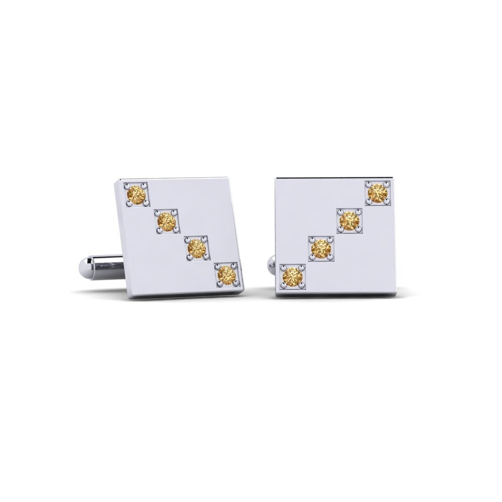 Brown Diamond Cufflink Snowfall