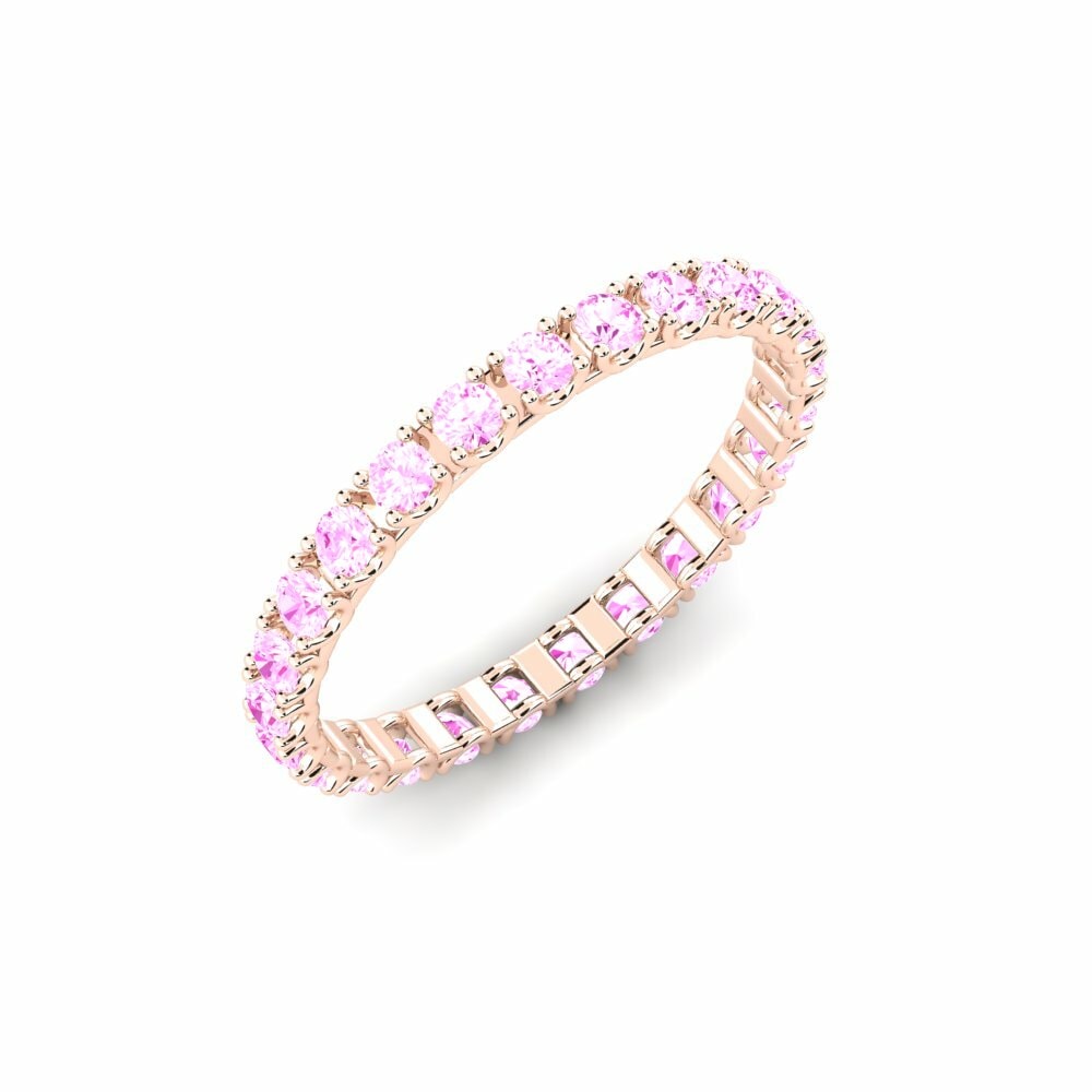 Eternity Pink Sapphire 14k Rose Gold Ring Soderman