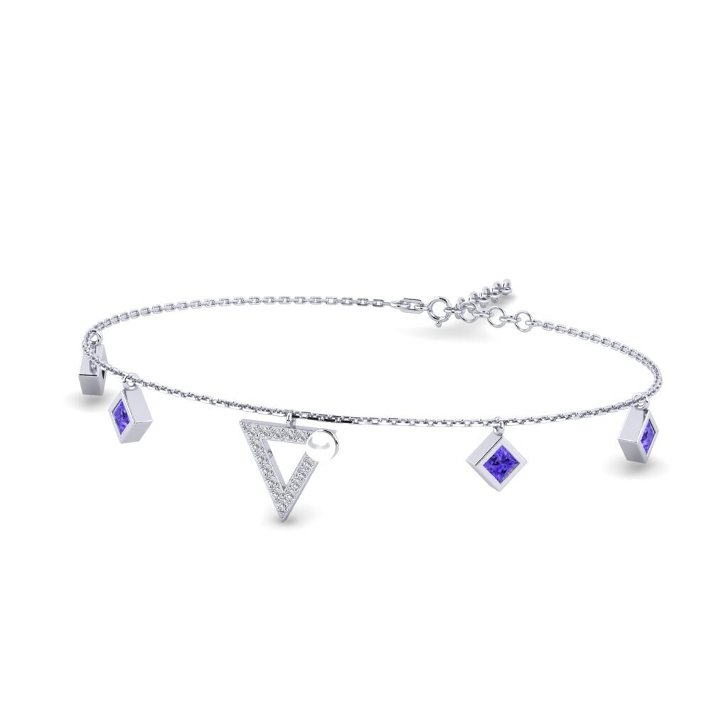 950 Palladium Tanzanite Women's Bracelet Soet