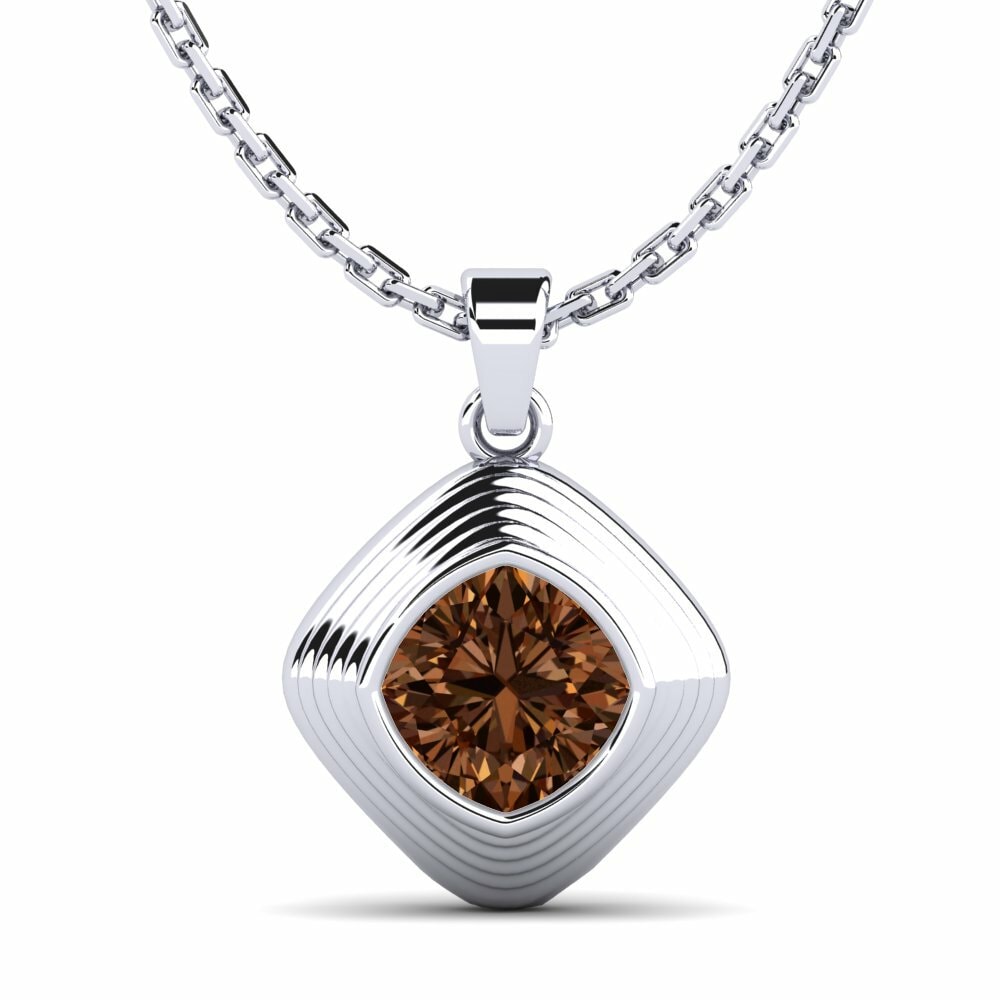 Classic Solitaire Brown Diamond Women's Pendant Soggetto