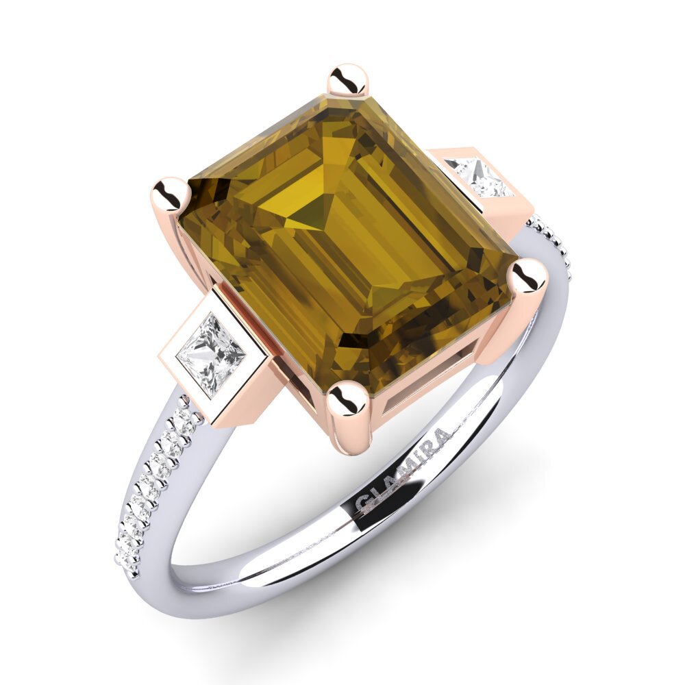 9K White & Rose Gold Engagement Ring Sohniel