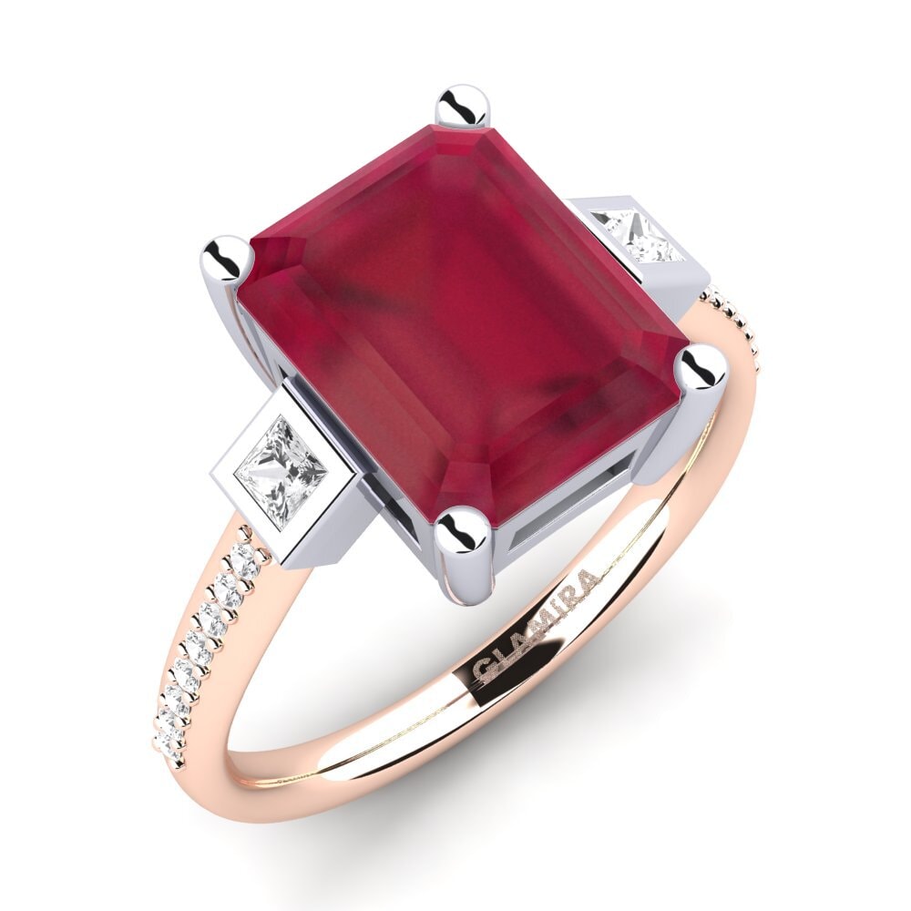 18K Rose & White Gold Engagement Ring Sohniel