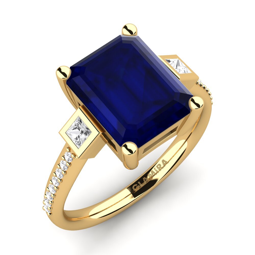 14k Oro Amarillo Anillo de compromiso Sohniel