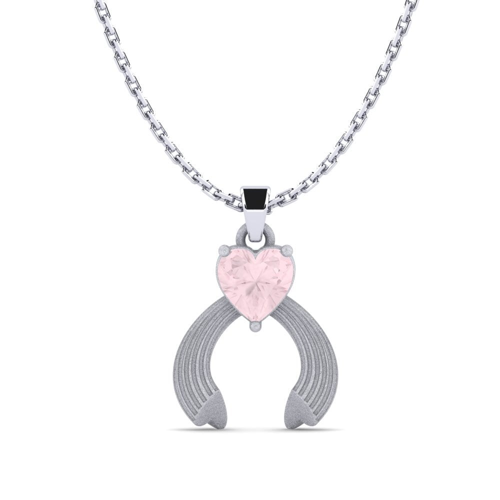 Plata 925 Cuarzo rosa Colgante de Mujer Soidha