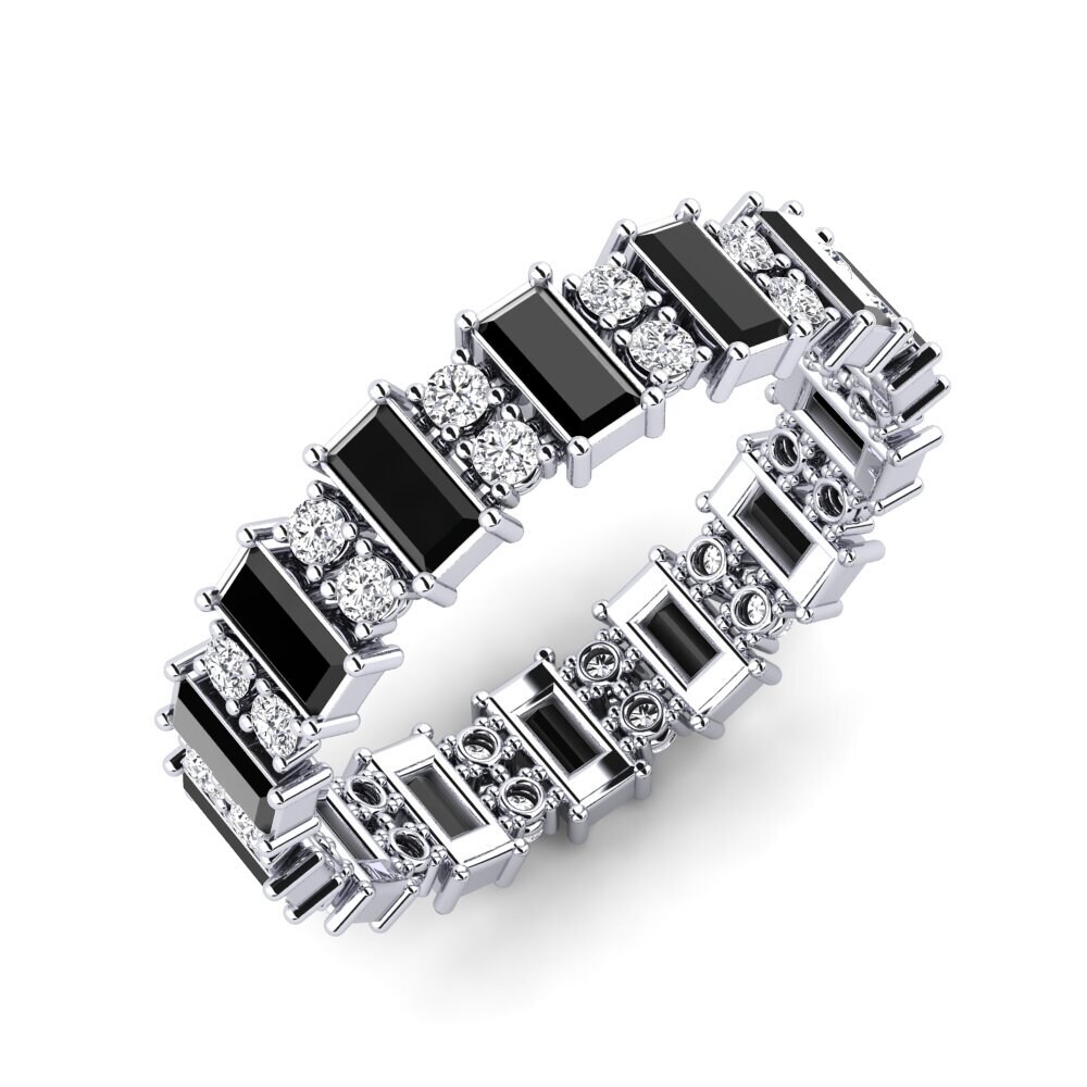 9k White Gold Black Onyx Ring Sokol