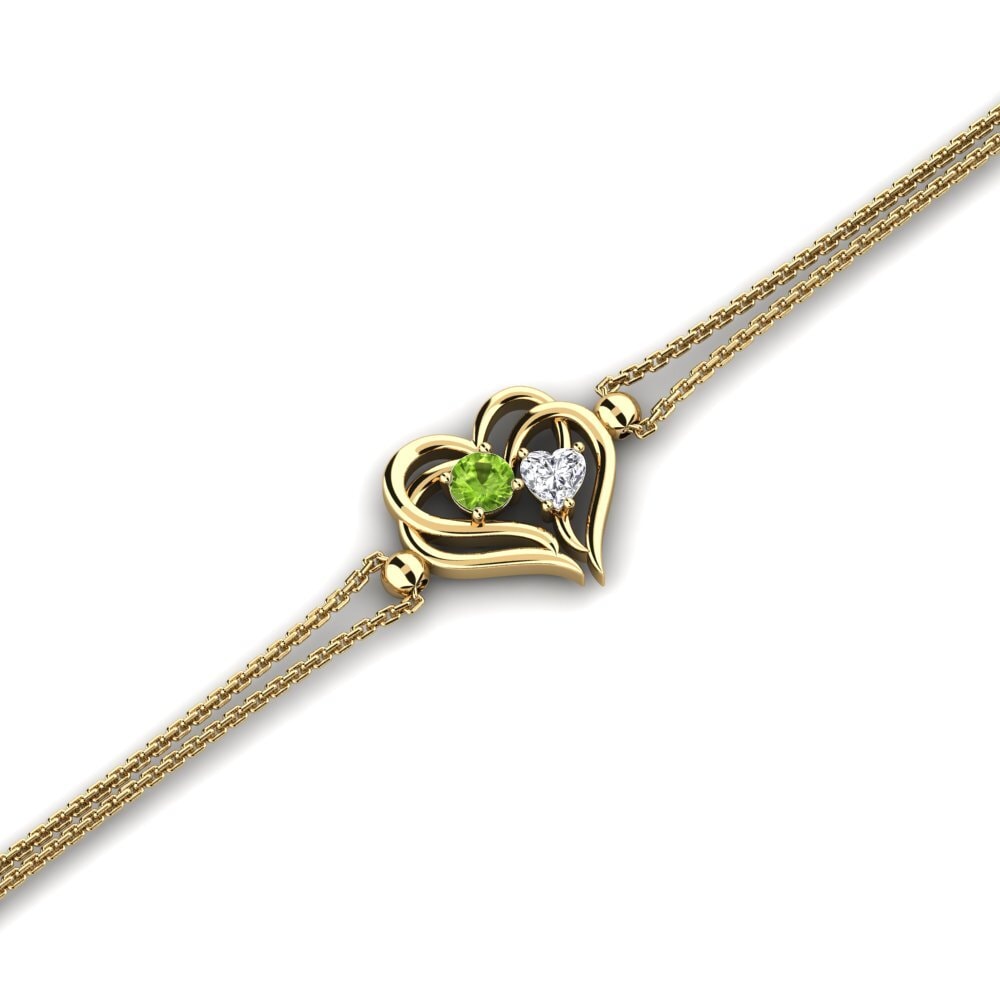 18ct Yellow Gold Peridot Women's Bracelet Soleil