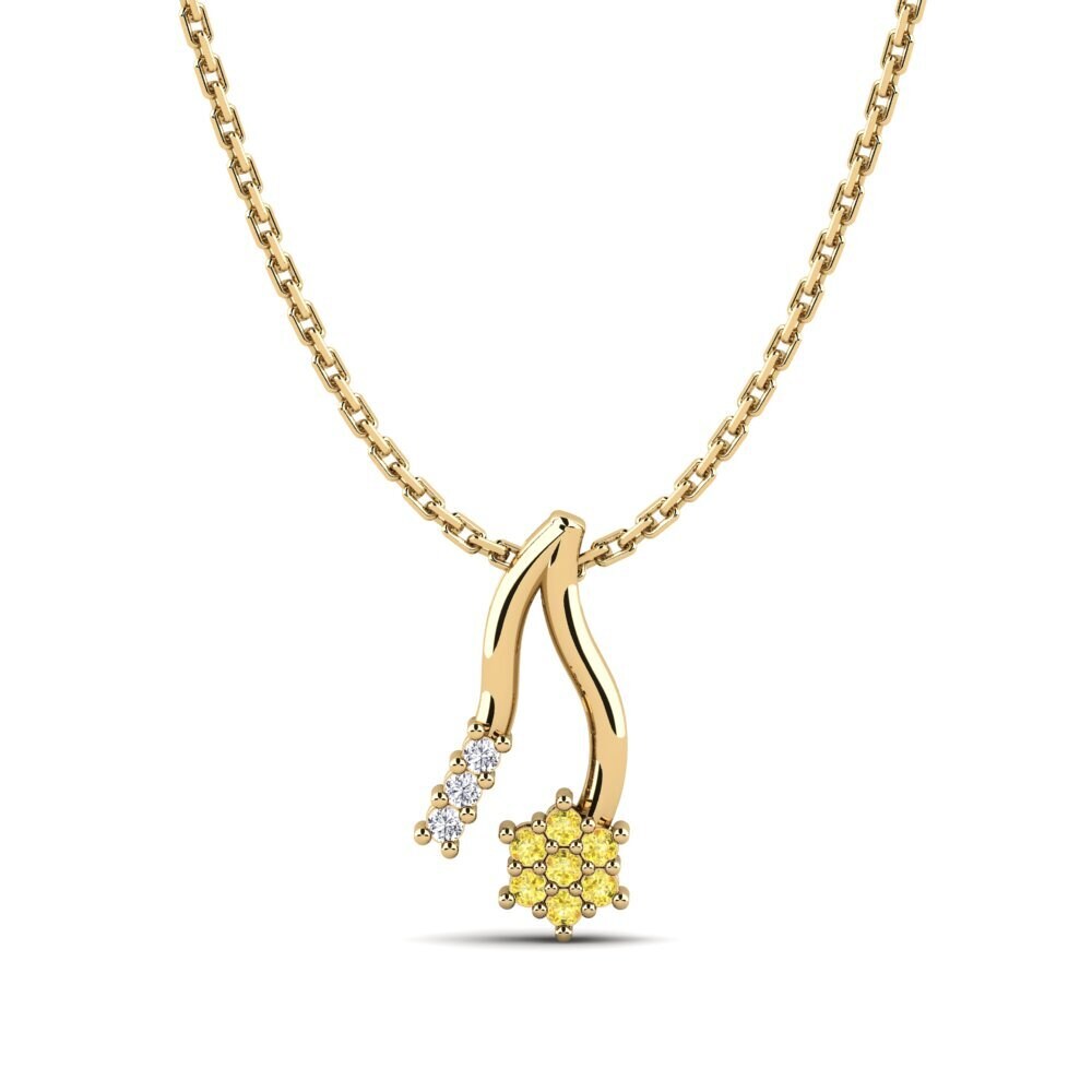 Zafiro amarillo Colgante de Mujer Solenad