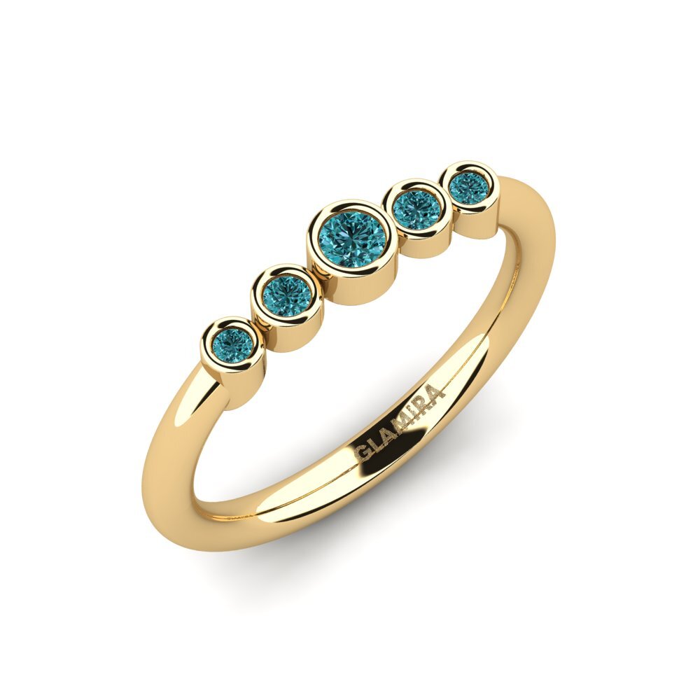 Blue Diamond Engagement Ring Solis